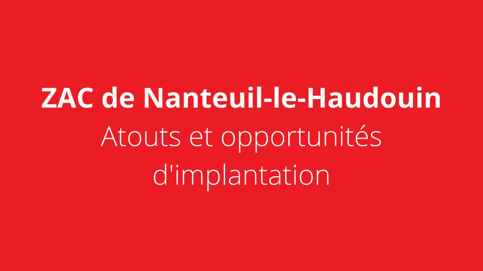 Titre blanc sur fond rouge